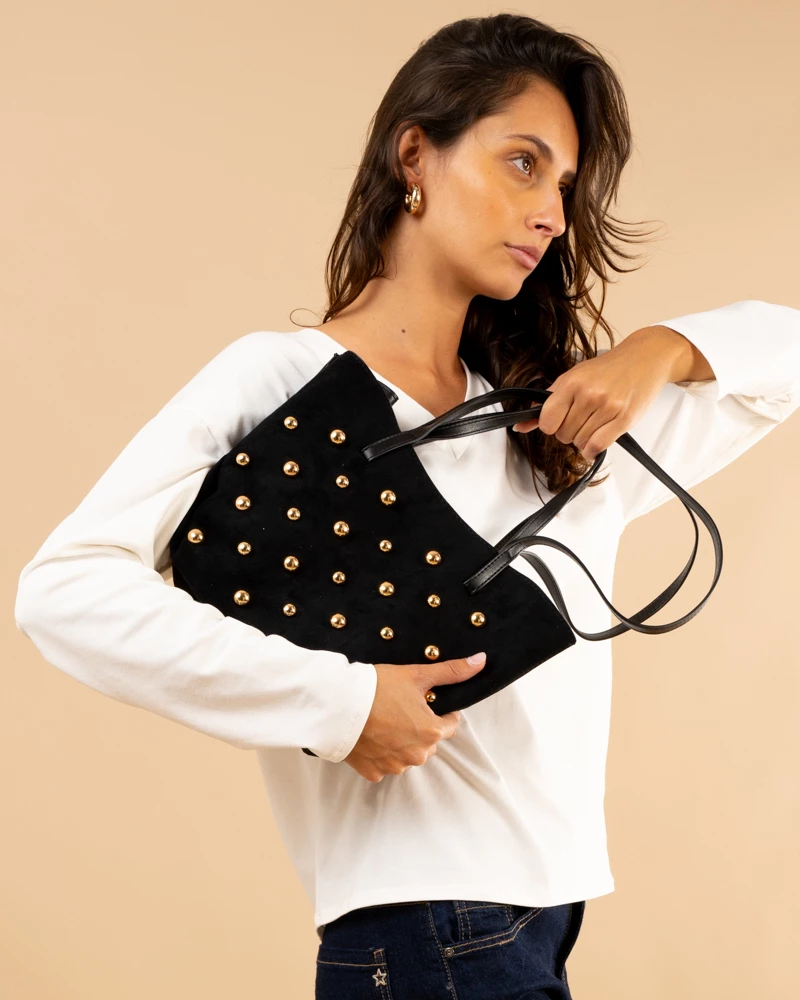 Sac suédine boules