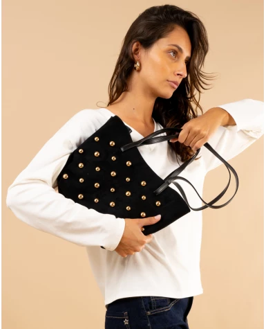 Sac suédine boules