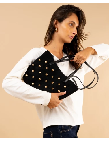 Sac suédine boules