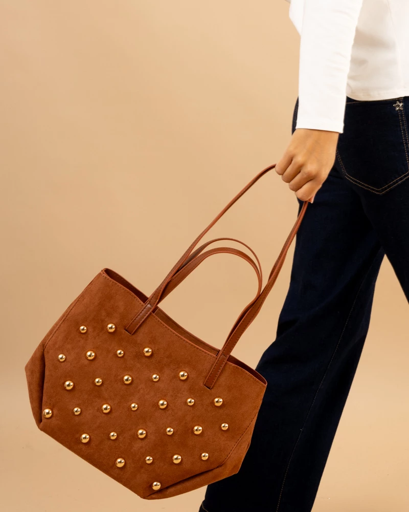 Sac suédine boules