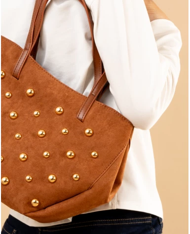 Sac suédine boules