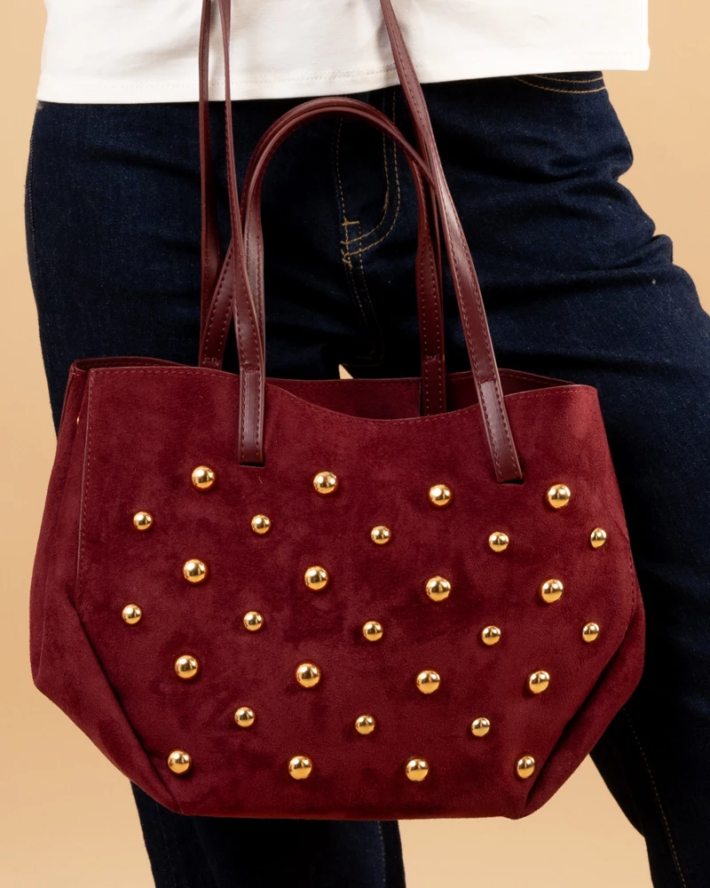 Sac suédine boules