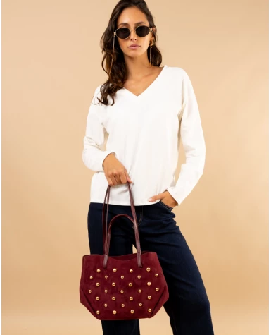 Sac suédine boules