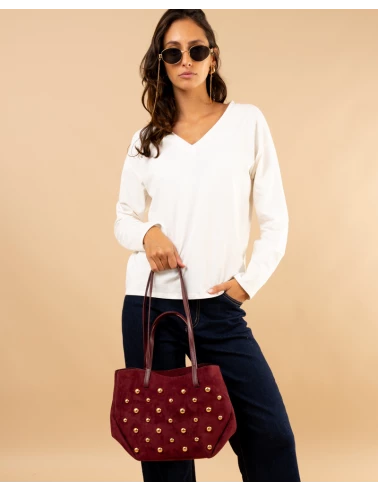 Sac suédine boules
