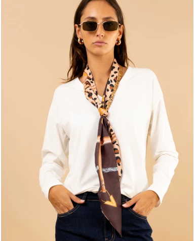 Foulard bandeau léopard