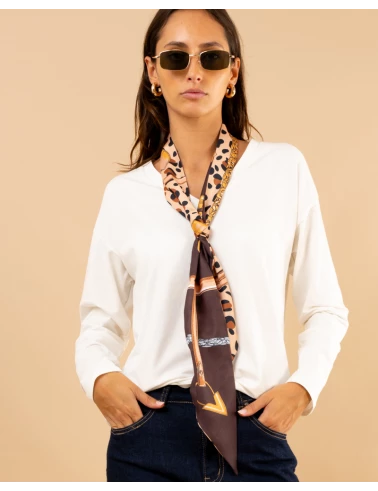 Foulard bandeau léopard