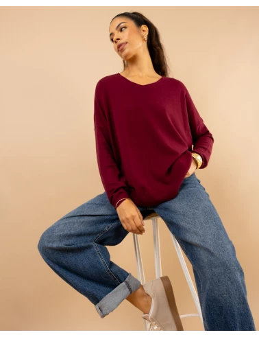 Pull col en v oversize