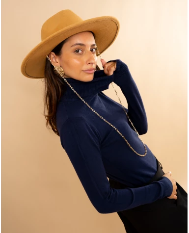 Pull col roulé