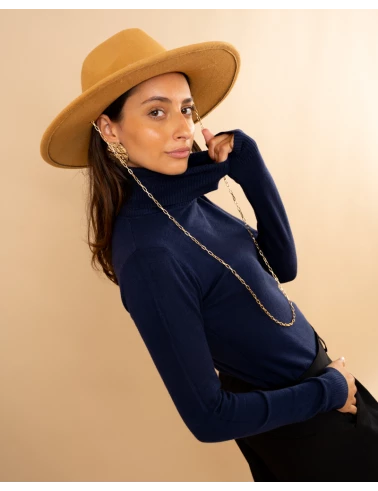 Pull col roulé