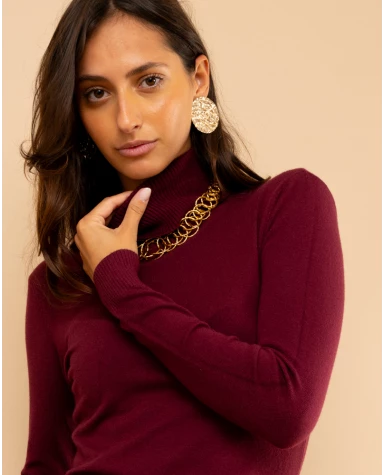 Pull col roulé