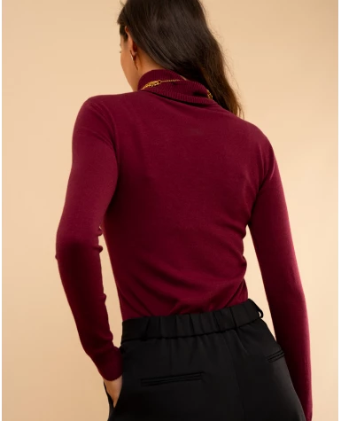 Pull col roulé