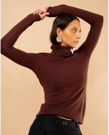 Pull col roulé
