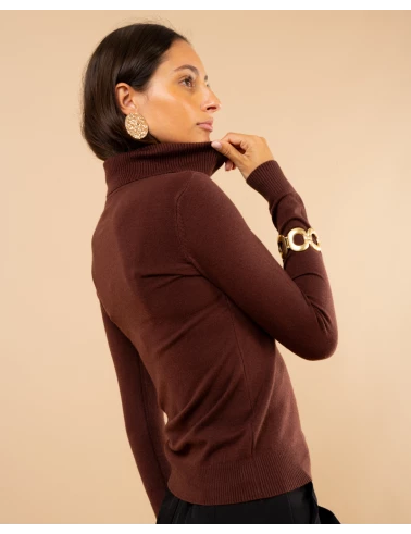 Pull col roulé