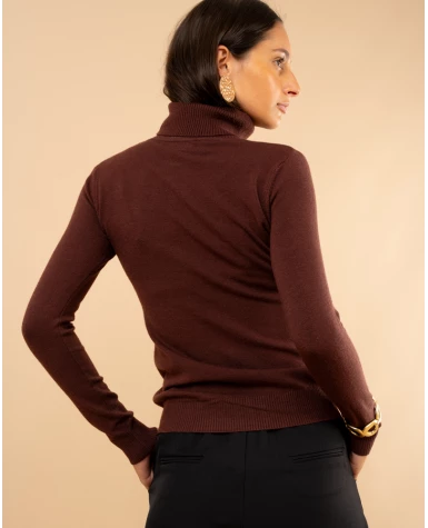 Pull col roulé
