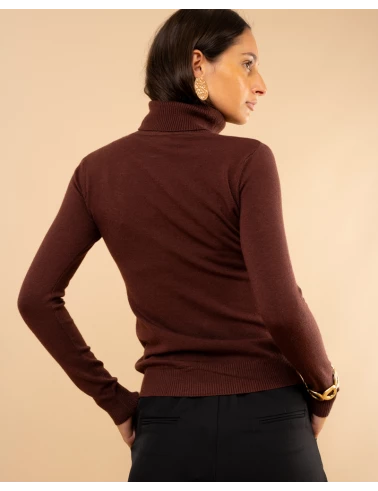Pull col roulé