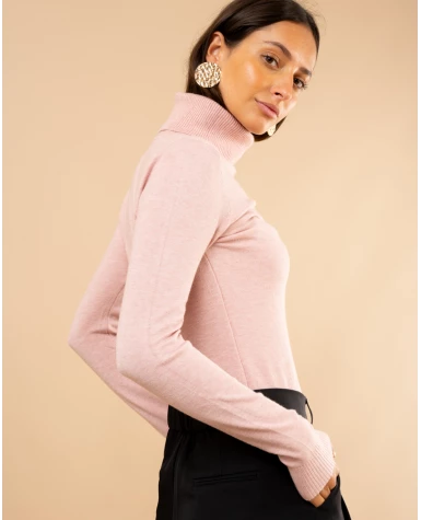 Pull col roulé