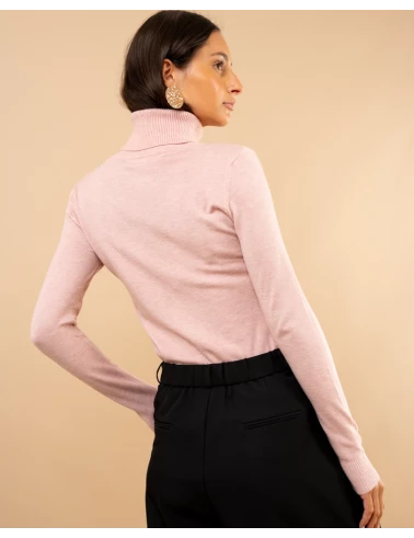 Pull col roulé