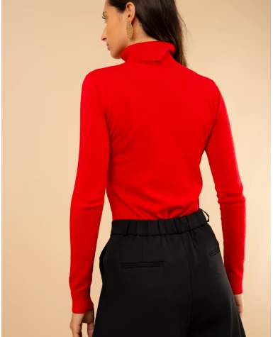 Pull col roulé