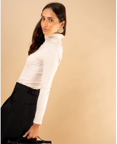 Pull col roulé