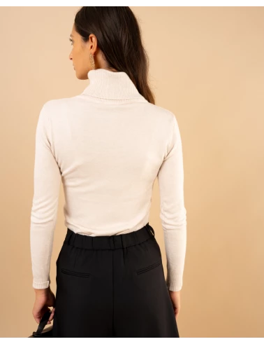 Pull col roulé