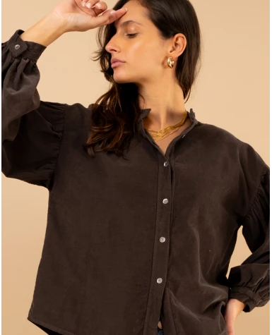 Chemise velours côtelée