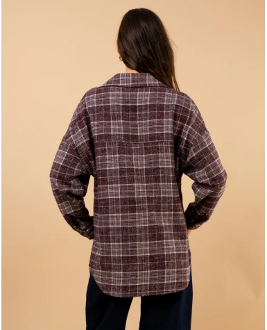 Chemise carreaux bordeaux