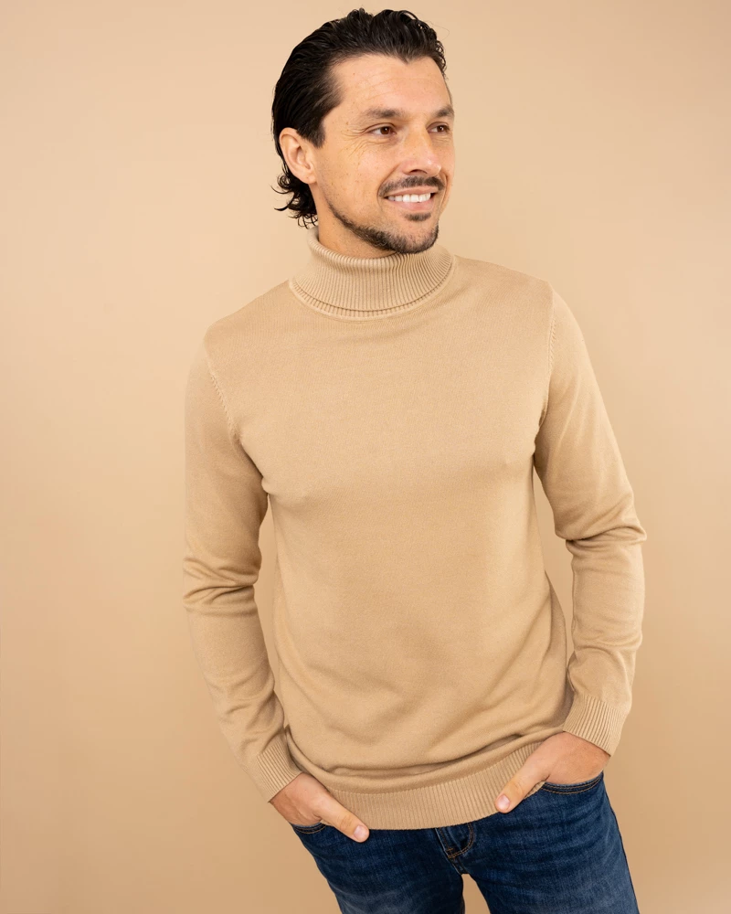 Pull col roulé