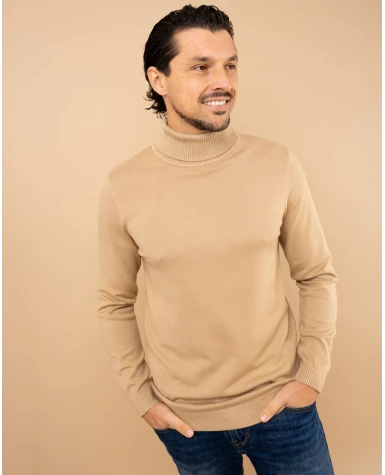 Pull col roulé