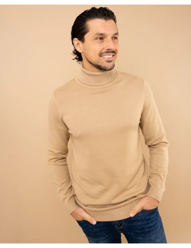 Pull col roulé