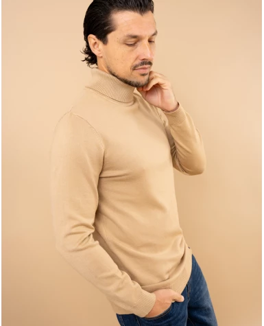 Pull col roulé