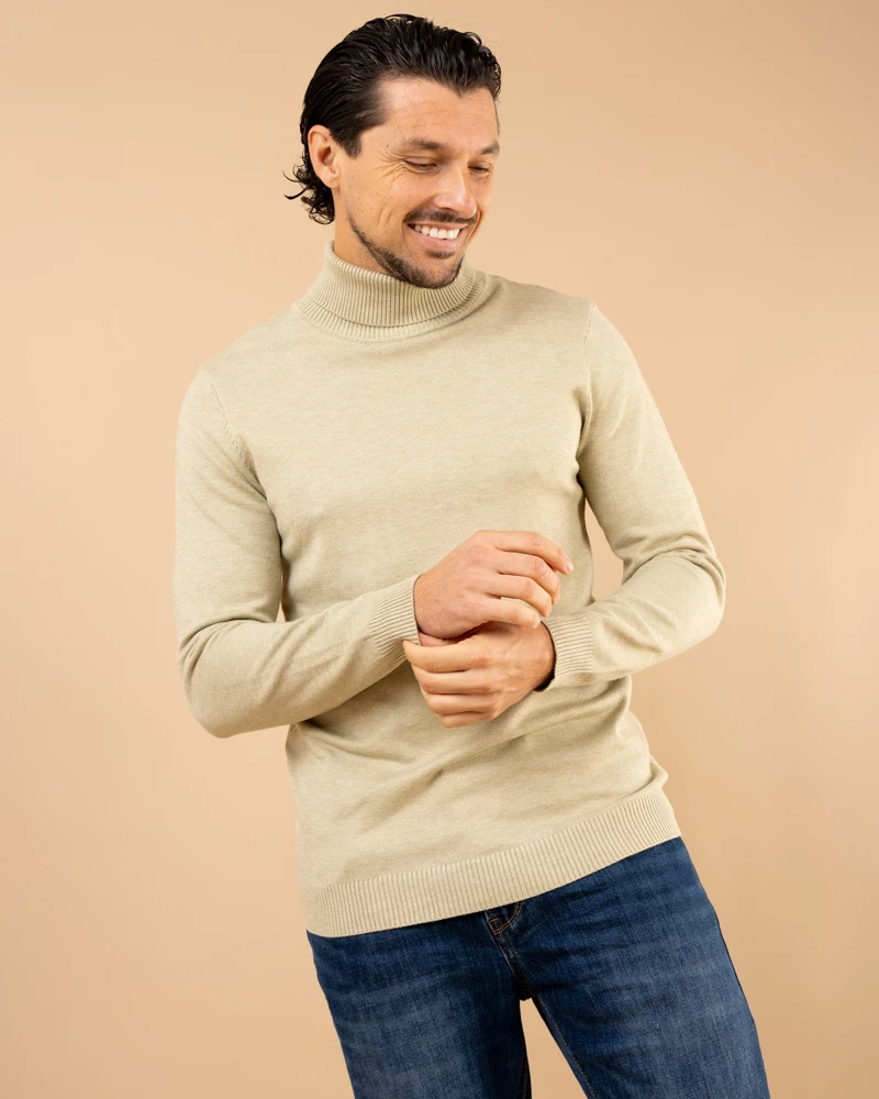 Pull col roulé