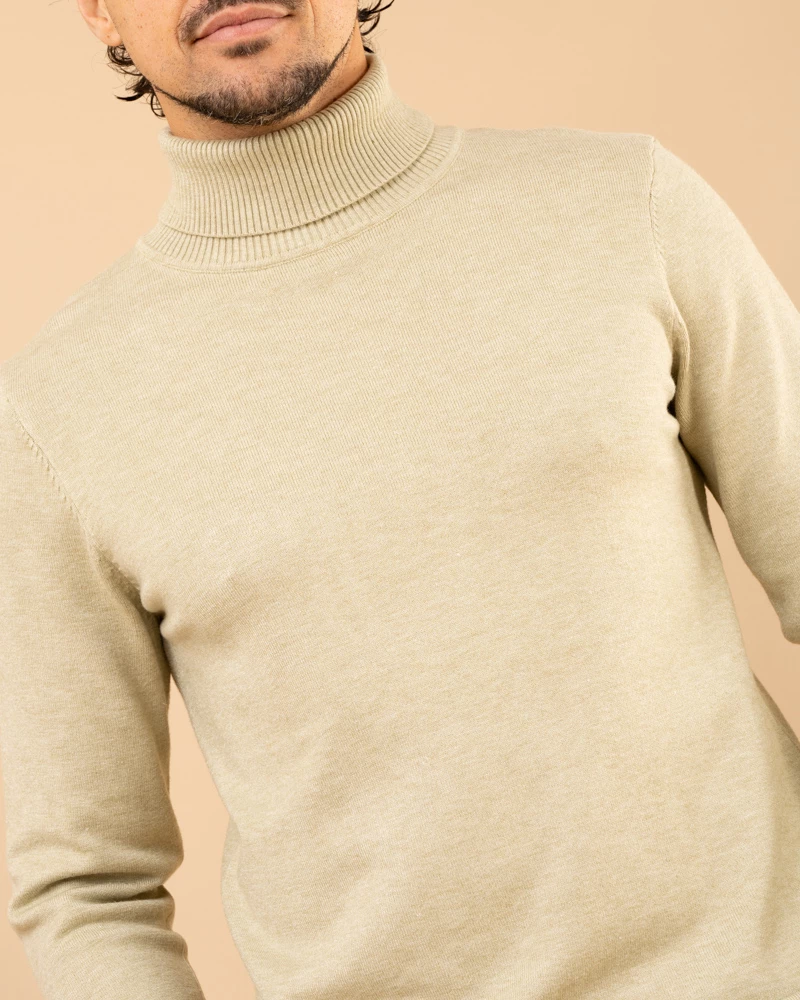 Pull col roulé