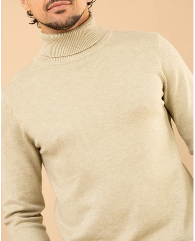 Pull col roulé