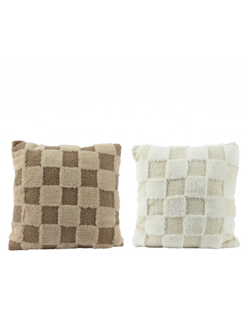 Coussin carreaux