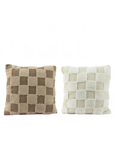 Coussin carreaux