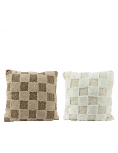 Coussin carreaux
