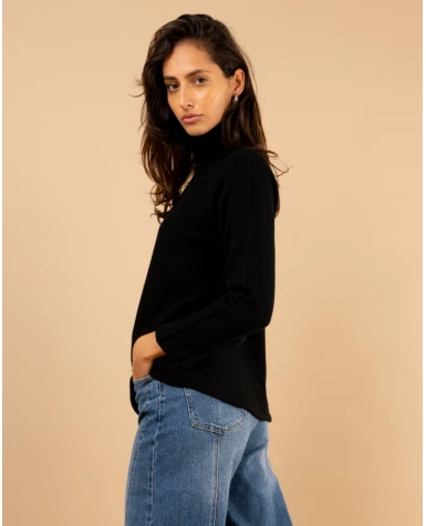 Pull col haut
