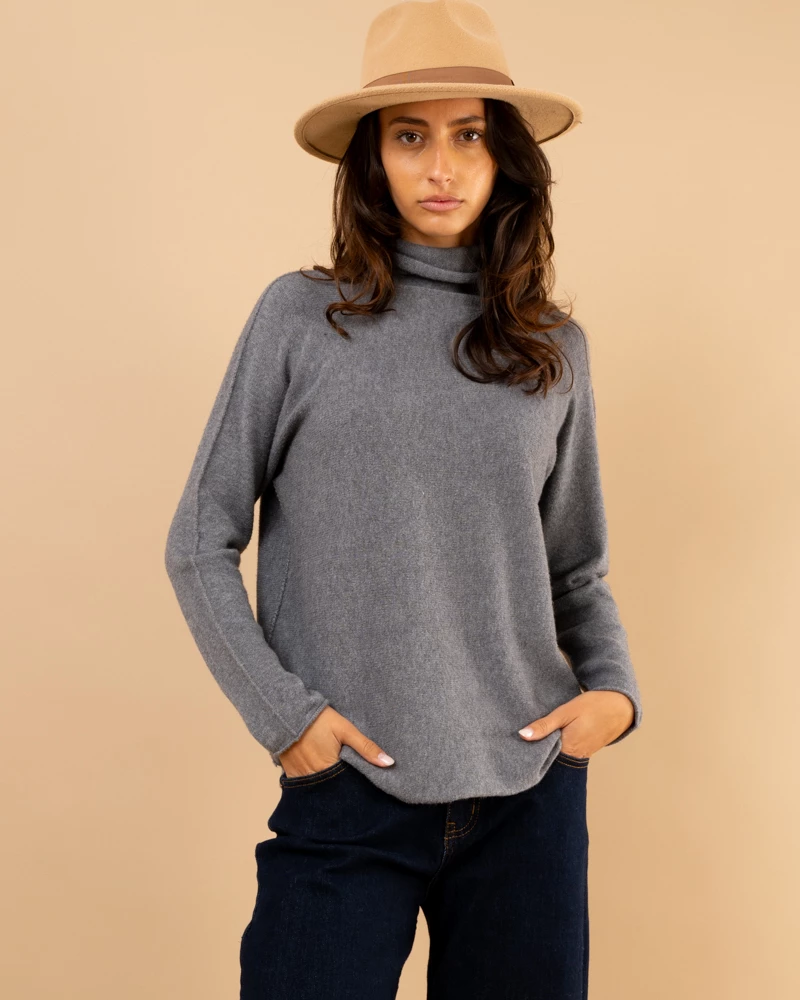 Pull col haut