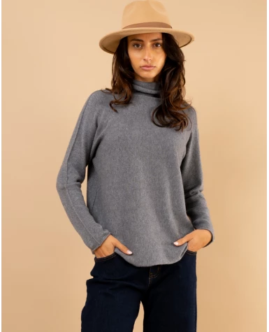 Pull col haut