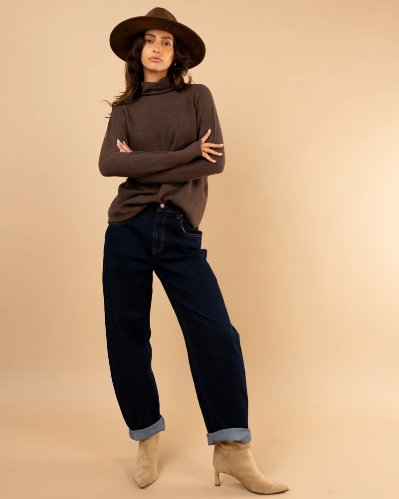 Pull col haut