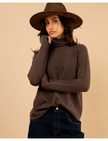 Pull col haut