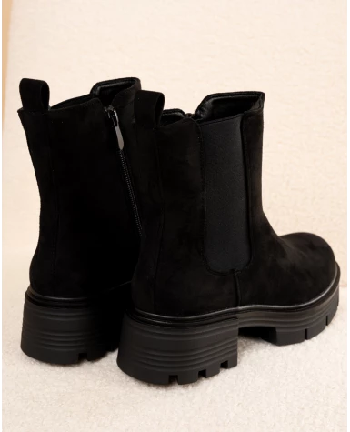 Bottines élastique suédine