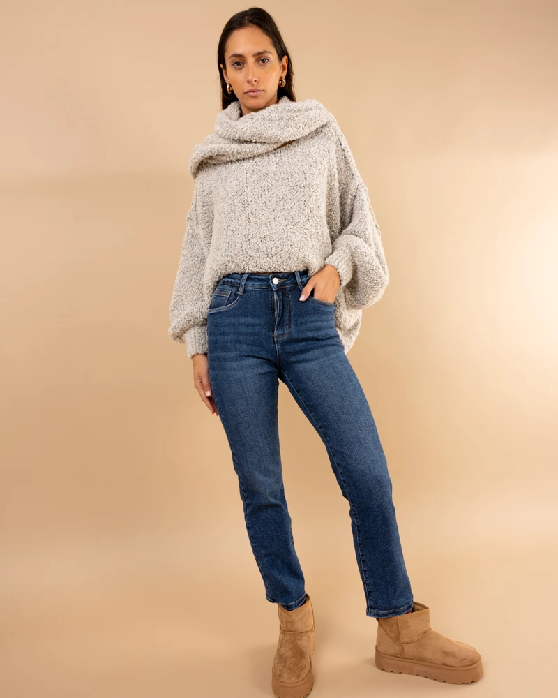 Jean droit push up grande taille