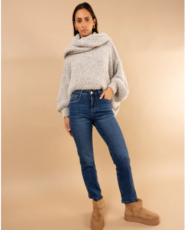Jean droit push up grande taille