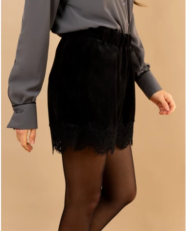 Short bas dentelle