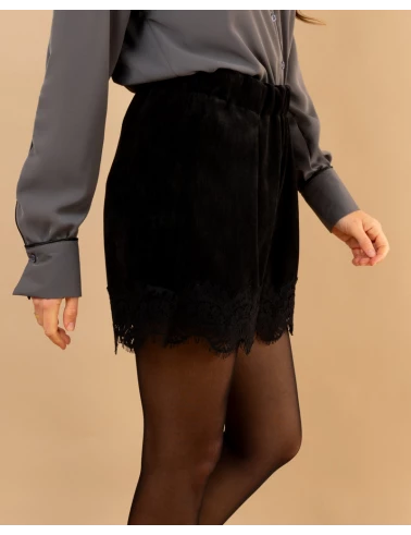Short bas dentelle