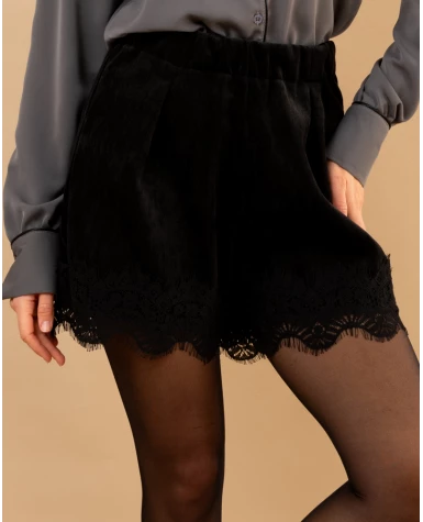 Short bas dentelle