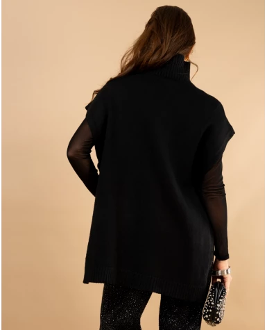 Poncho col roulé