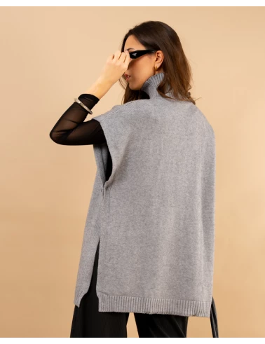 Poncho col roulé