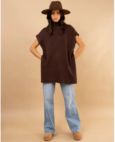Poncho col roulé